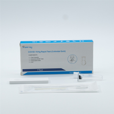 مجموعة أدوات اختبار Covid 19 من مسحة الأنف المعتمدة من إدارة الغذاء والدواء (FDA) مجموعات اختبار مستضد سريع في المنزل